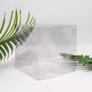 100 Pack of 5cm Clear PVC Plastic Folding Packaging Small rectangle/square Boxes for Wedding Jewelry Gift Party Favor Model Candy Chocolate Soap Box