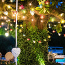 20 Rainbow 3D Hollowed Rattan Heart-Shaped 3M String Fairy Lights, Battery (AA) Indoor & Outdoor Decorations Birthday Kids Celebration Party Lighting