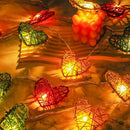 20 Rainbow 3D Hollowed Rattan Heart-Shaped 3M String Fairy Lights, Battery (AA) Indoor & Outdoor Decorations Birthday Kids Celebration Party Lighting