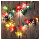 20 Rainbow 3D Hollowed Rattan Heart-Shaped 3M String Fairy Lights, Battery (AA) Indoor & Outdoor Decorations Birthday Kids Celebration Party Lighting