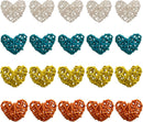 20 Rainbow 3D Hollowed Rattan Heart-Shaped 3M String Fairy Lights, Battery (AA) Indoor & Outdoor Decorations Birthday Kids Celebration Party Lighting