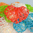 20 Rainbow 3D Hollowed Rattan Heart-Shaped 3M String Fairy Lights, Battery (AA) Indoor & Outdoor Decorations Birthday Kids Celebration Party Lighting