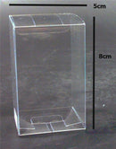 100 Pack of 5x8cm Clear PVC Plastic Folding Packaging Small rectangle/square Boxes for Wedding Jewelry Gift Party Favor Model Candy Chocolate Soap Box