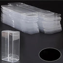 50 Pack of 5x8cm Clear PVC Plastic Folding Packaging Small rectangle/square Boxes for Wedding Jewelry Gift Party Favor Model Candy Chocolate Soap Box