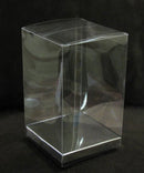 50 Pack of 8x8x10cm Clear PVC Plastic Folding Packaging Small rectangle/square Boxes for Wedding Jewelry Gift Party Model Box