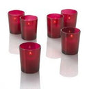 10 Pack Red Glass Votive Tealight Candle Holders House Party Centerpiece Xmas Wedding Decor Glass Candlestick Party Decorations Valentines Event