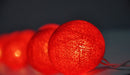 1 Set of 20 LED Red 5cm Cotton Ball Battery Powered String Lights Christmas Gift Home Wedding Party Bedroom Decoration Outdoor Indoor Table