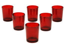 10 Pack Red Glass Votive Tealight Candle Holders House Party Centerpiece Xmas Wedding Decor Glass Candlestick Party Decorations Valentines Event