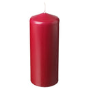 4 Pack Red Wax Pillar Advent Candles Xmas Wedding Party Table Room Centrepiece Decor Graduated sized 6 to 15cm High