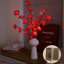 1 Set of 50cm H 20 LED Red Rose Tree Branch Stem Fairy Light Wedding Event Party Function Table Vase Centrepiece Decoration