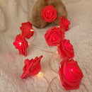 Red Rose battery string fairy light - party night light wedding romantic decoration or gift - battery powered