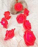 Red Rose battery string fairy light - party night light wedding romantic decoration or gift - battery powered