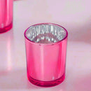 10 Pack Rose Gold Pink Votive Tealight Candle Holders Valentines Day Mercury  Wedding Decor Glass Candlestick Party Decorations Baby Shower Event