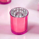 10 Pack Rose Gold Pink Votive Tealight Candle Holders Valentines Day Mercury  Wedding Decor Glass Candlestick Party Decorations Baby Shower Event