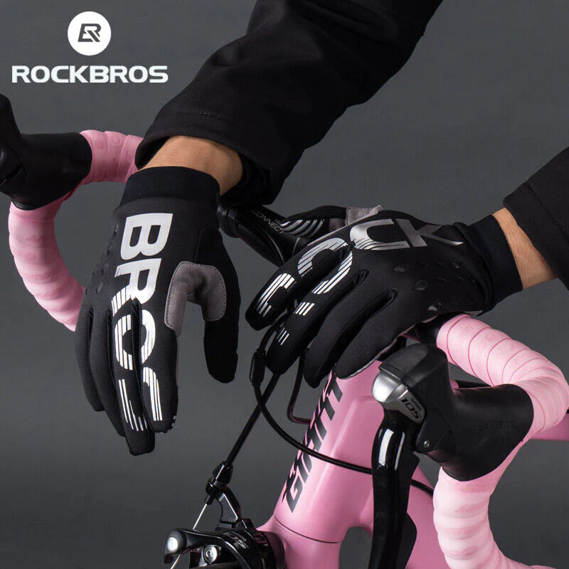 MTB Gloves for Mountain Road Bike Breathable Winter Autumn Spring Cycling Camping Running Outdoor Sport Rockbros