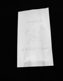 200 Pack Wedding Cake Bags Greaseproof Wax Paper Slice Take Home Favour Silver Doves