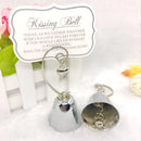 10 Pack of Silver Wedding Kissing Bell Name Card Stand Holder with Heart in Ring Bomboniere Favour Gift