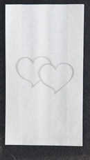 100 Pack Wedding Cake Bags Greaseproof Wax Paper Slice Take Home Favour Large Silver Heart