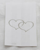 50 Pack Wedding Cake Bags Greaseproof Wax Paper Slice Take Home Favour Large Silver Heart