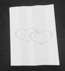 100 Pack Wedding Cake Bags Greaseproof Wax Paper Slice Take Home Favour Large Silver Heart