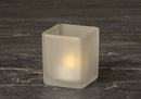 20 Pack Square Cube Frosted Glass 5cm Tealight Candle Holder Festival Decor Wedding Propose Parties Holiday and Home Decor