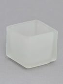 20 Pack Square Cube Frosted Glass 5cm Tealight Candle Holder Festival Decor Wedding Propose Parties Holiday and Home Decor