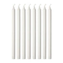 50 bulk buy pack white wax 20cm taper church house vigil candleabra candle 2CM WIDE