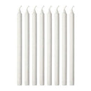 10 pack white wax 20cm taper church house vigil candleabra candle 2CM WIDE