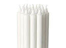 50 bulk buy pack white wax 20cm taper church house vigil candleabra candle 2CM WIDE