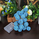 1 Set of 20 LED Turquoise 5cm Rattan Cane Ball Battery Powered String Lights Christmas Gift Home Wedding Party Bedroom Decoration Table Centrepiece