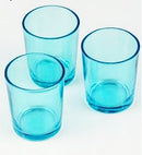 10 Pack Turquoise Glass Votive Tealight Candle Holders House Party Centerpiece Xmas Wedding Decor Glass Party Decorations Baby Shower Event
