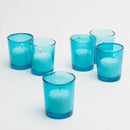 20 Pack Turquoise Glass Votive Tealight Candle Holders House Party Centerpiece Xmas Wedding Decor Glass Candlestick Party Decorations Bridal Baby
