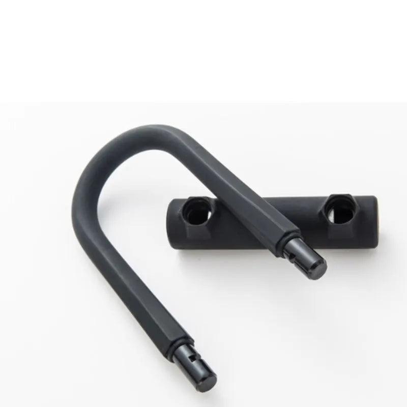 Bike U Lock Wheel or Frame Lock With Cable and Frame Holder Bracket - Kiliroo Black