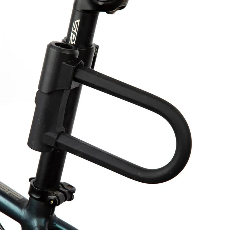 Bike U Lock Wheel or Frame Lock With Cable and Frame Holder Bracket - Kiliroo Black