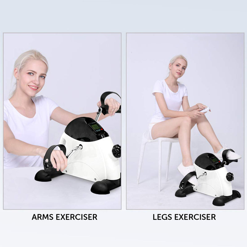 Arm and Leg Pedal  Exerciser Mini Exercise Bike Fitness White - Everfit Personal Gym Equipment  - Powertrain