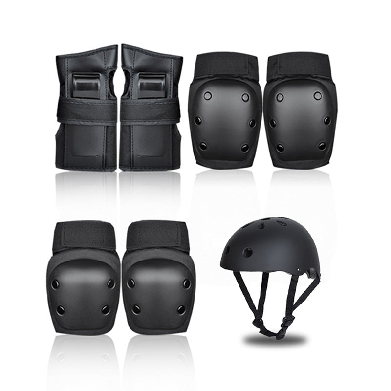 Escooter Protective Gear Pack Knee Elbow Pads Wrist Guards Helmet for Bike Scooter Skateboard - MEDIUM  Kids/Teens/Adult Medium