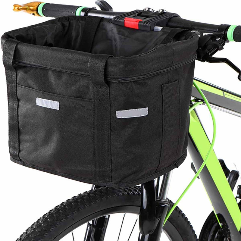Bike  Basket Folding Shopping Cat Dog Carrier Bicycle Quick Release Detachable Storage Basket