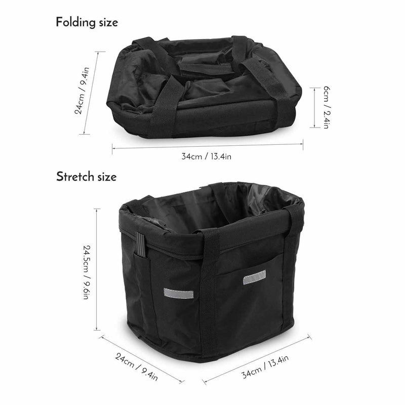 Bike  Basket Folding Shopping Cat Dog Carrier Bicycle Quick Release Detachable Storage Basket