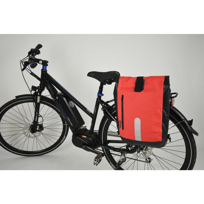 Bike Pannier Bag Backpack 2 in 1 -- 23L Water Resistant Red Tourer Journey Work