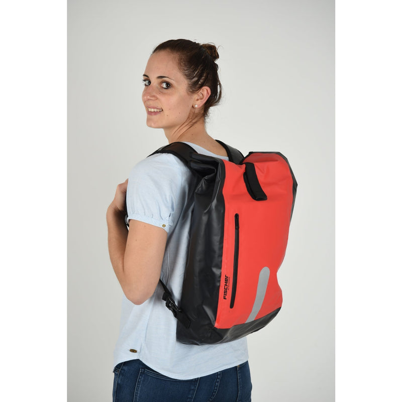 Bike Pannier Bag Backpack 2 in 1 -- 23L Water Resistant Red Tourer Journey Work