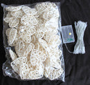 50 White 3D Hollowed Rattan Heart-Shaped 5M LONG String Fairy Lights, Battery (AA) Indoor & Outdoor Decorations Wedding Valentines Romantic Room