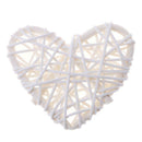 50 White 3D Hollowed Rattan Heart-Shaped 5M LONG String Fairy Lights, Battery (AA) Indoor & Outdoor Decorations Wedding Valentines Romantic Room