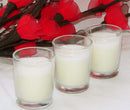10 White Wax Clear Glass Holder Votive Candle - Wedding Event Centrepiece Table Decoration