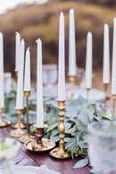 10 pack white wax 20cm taper church house vigil candleabra candle 2CM WIDE