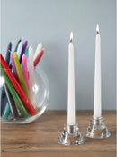 10 pack white wax 20cm taper church house vigil candleabra candle 2CM WIDE