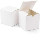 10 Pack of White 8x8x8cm Square Cube Card Gift Box - Folding Packaging Small rectangle/square Boxes for Wedding Jewelry Gift Party Favor Chocolate