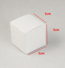 100 Pack of White 5cm Square Cube Card Gift Box - Folding Packaging Small rectangle Boxes for Wedding Jewelry Gift Party Favor Model Chocolate