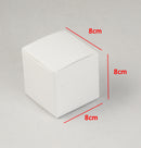 100 Pack of White 8x8x8cm Square Cube Card Gift Box - Folding Packaging Small Square Boxes for Wedding Jewelry Gift Party Favor Model Candy Chocolate