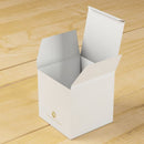 100 Pack of White 8x8x8cm Square Cube Card Gift Box - Folding Packaging Small Square Boxes for Wedding Jewelry Gift Party Favor Model Candy Chocolate