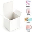 100 Pack of White 5cm Square Cube Card Gift Box - Folding Packaging Small rectangle Boxes for Wedding Jewelry Gift Party Favor Model Chocolate
